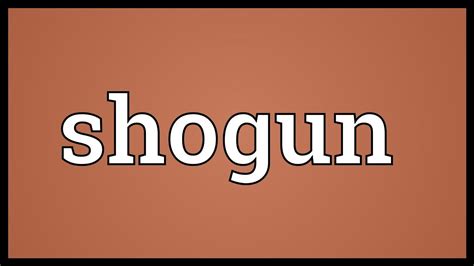 shogun meaning in hindi